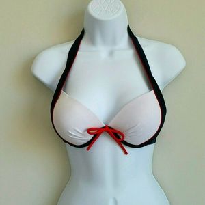 Red, White & Blue Halter Bikini Top Size 34B